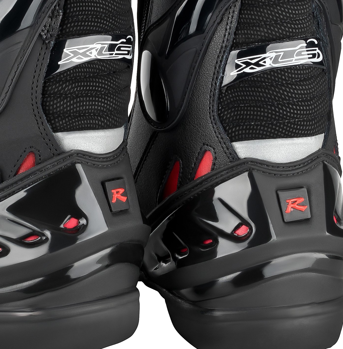 Motorradstiefel hochwertige XLS Boots Touringstiefel schwarz rot Gr 45 und 46 