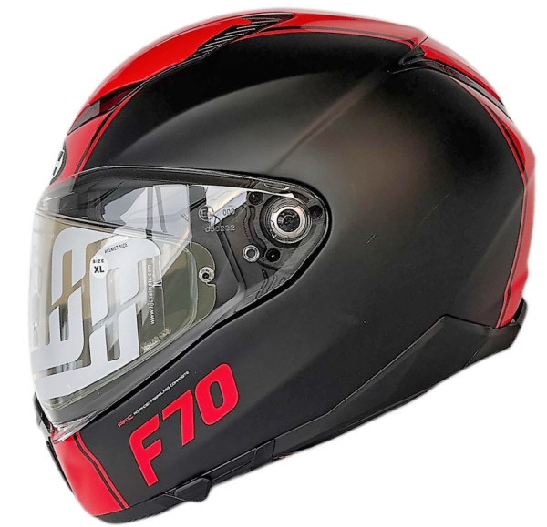HJC F70 Mago Helm MC1SF Schwarz Rot