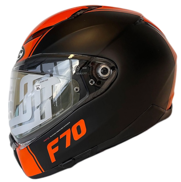HJC F70 Mago Helm MC7SF Schwarz Orange